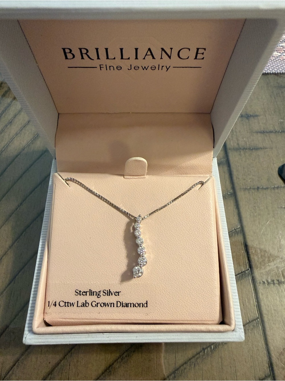 Sterling Silver Diamond Pendant Necklace